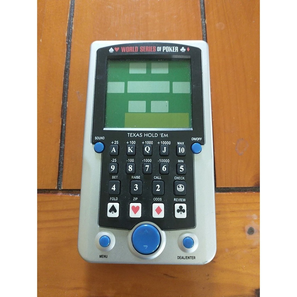 Excalibur WSOP Texas Hold 'Em Electronic Handheld Card Game 397D-B Tested